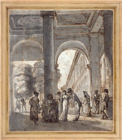 A királyi palota 1810-ben (tinta papíron) alkotó: Carle Vernet