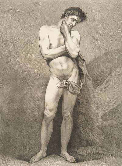 Egy akadémia: Álló ember, 1742-43. alkotó: Carle van Loo