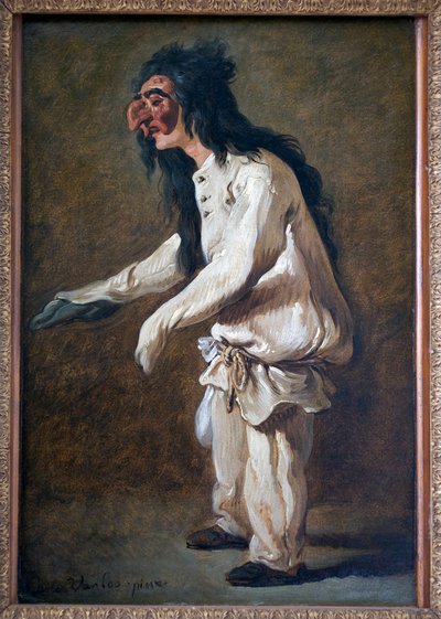 Polichinella (Pulcinella). Carle Van Loo (1705-1765) festménye, Olaj, vászon alkotó: Carle van Loo