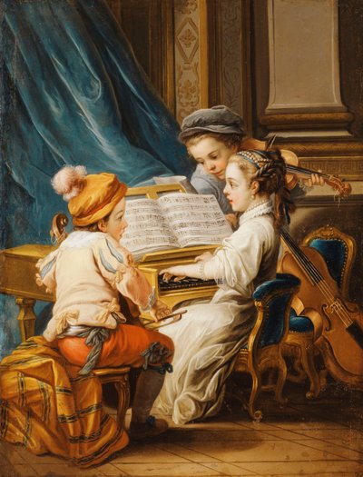 A négy művészet – zene, alkotó: Carle van Loo