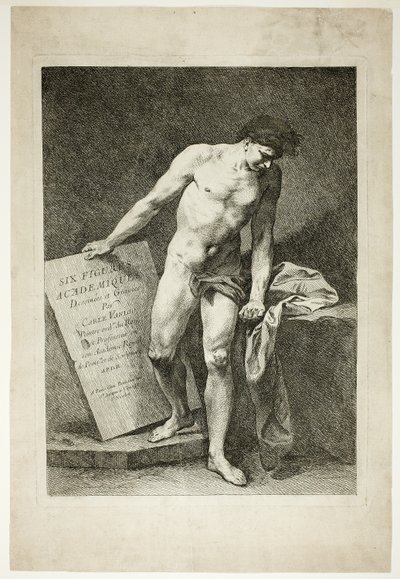 Címlap, a Six Figures Académiques (Hat akadémiai figura) című kötetből alkotó: Carle van Loo