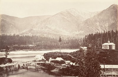 Cascades, Oregon, 1867, nyomtatott kb. 1876. alkotó: Carleton Emmons Watkins