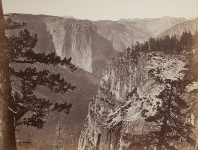 A Yosemite-völgy első képe a Mariposa ösvényről, 1865-66 alkotó: Carleton E. Watkins