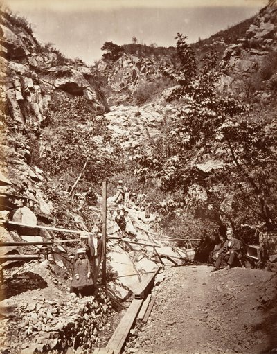 Hot Sulphur Springs, Santa Barbara, 1876, nyomtatott kb. 1876. alkotó: Carleton Emmons Watkins