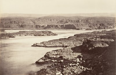 Passage of the Dalles, Oregon, 1867, nyomtatva kb. 1876. alkotó: Carleton Emmons Watkins
