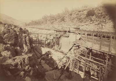 Liftbe helyezés, Golden Feather, Oroville, 1891 (fotó) alkotó: Carleton Emmons Watkins