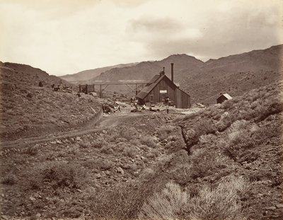 Sutro Tunnel Shaft No. 3, 1875, nyomtatott kb. 1876. alkotó: Carleton Emmons Watkins