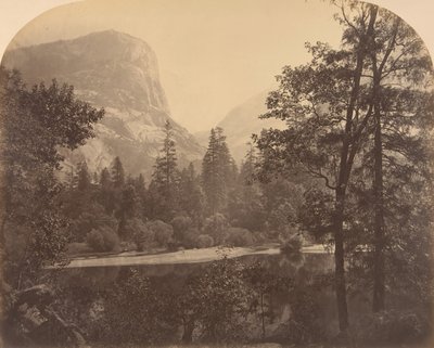 A tó a félkupola lábánál, 1861. alkotó: Carleton Emmons Watkins
