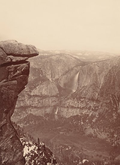 A Yosemite-vízesés a Glacier Pointról,1878-1881 (fotó) alkotó: Carleton Emmons Watkins