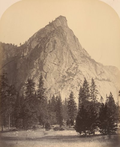 Három testvér, elölnézet, 4480 láb, 1861. alkotó: Carleton Emmons Watkins