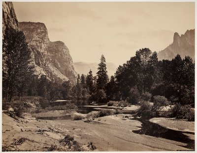 Fent a Yosemite-völgyben az El Capitan lábától alkotó: Carleton Emmons Watkins