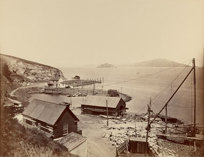 Alcatraz, North Point felől alkotó: Carleton Watkins