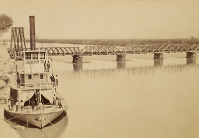 [Híd a Colorado folyón Yumánál] alkotó: Carleton Watkins