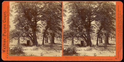 Faház Camp Grove-ban, Yosemite Valley, Mariposa megye, kb alkotó: Carleton Watkins