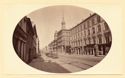 Cal. St. a Montg. St. felől, S.F. 3679 alkotó: Carleton Watkins