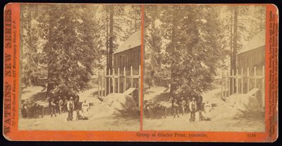 Csoport a Glacier Point -ban, Yosemite alkotó: Carleton Watkins