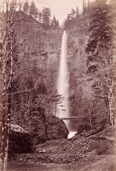 Multnomah-vízesés, 700 láb, Oregon alkotó: Carleton Watkins