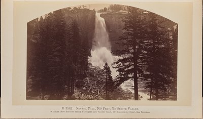 Nevada-vízesés, 700 láb, Yosemite-völgy alkotó: Carleton Watkins