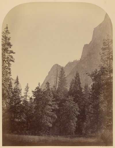 A Half Dome körvonalnézete - 4967 láb, Yo Semite alkotó: Carleton Watkins