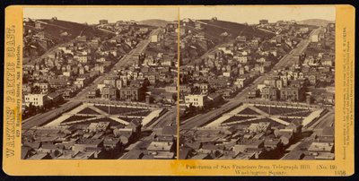 Panoráma San Franciscóból a Telegraph Hill -ről, Washington Square alkotó: Carleton Watkins