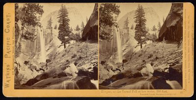 Kép a tavaszi vízesésről, 300 láb, Yosemite Valley, Mariposa County, Cal alkotó: Carleton Watkins