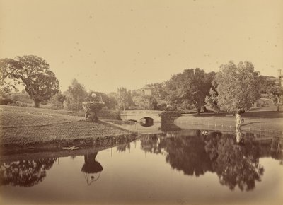 Tó és híd, Thurlow Lodge alkotó: Carleton Watkins