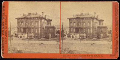 Stanford kormányzó rezidenciája, Cal. St. Hill, S.F alkotó: Carleton Watkins