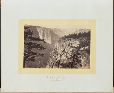 A völgy első látképe a Mariposa-ösvényről alkotó: Carleton Watkins