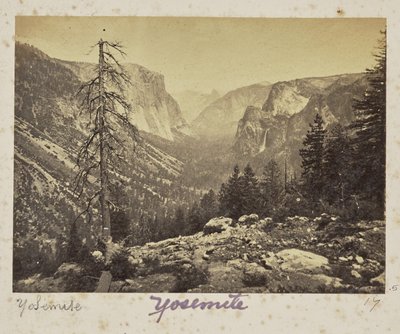 A Yosemite-völgy a Mariposa-ösvényről, Yosemite-völgy, Mariposa megye, Kalifornia (1138. sz.) alkotó: Carleton Watkins