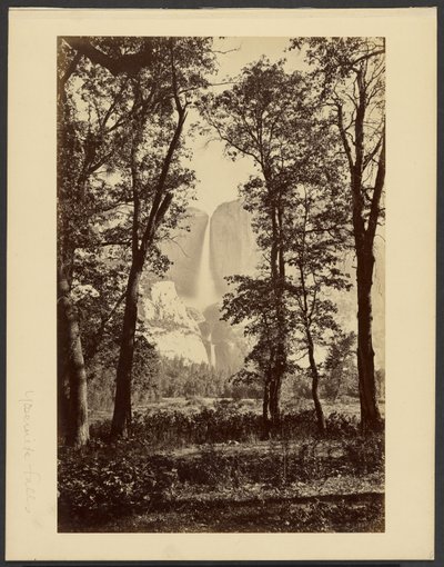 Yosemite-vízesések, alulról alkotó: Carleton Watkins
