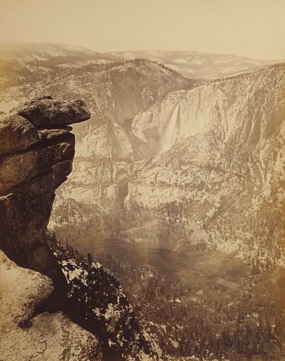 A Yosemite-vízesés a Glacier Pointról alkotó: Carleton Watkins