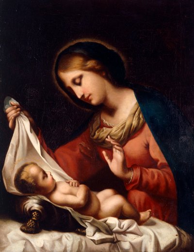 Madonna és gyermek (olaj, vászon) alkotó: Carlo (after) Dolci