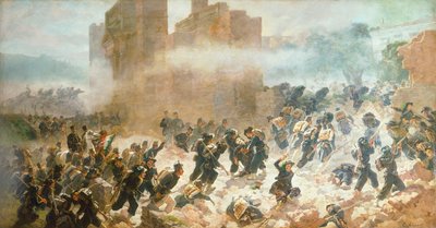 A Porta Pia megsértése Rómában, szeptember 20 alkotó: Carlo Ademollo
