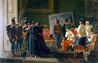 Ugo Bassi és nővére, Carlotta a Villa Spadában, 1866 körül, olaj, vászon, Carlo Ademollo (1825-1911) alkotó: Carlo Ademollo