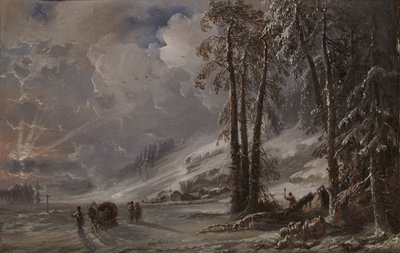 Erdő az Urál-hegység lábánál, 1872. alkotó: Carlo Bossoli