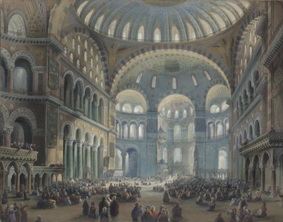 A konstantinápolyi Hagia Sophia belseje alkotó: Carlo Bossoli