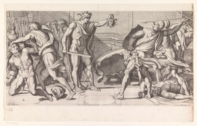 Phineus és követői kővé váltak Festmények a római Palazzo Farnese-ban (sorozat címe) Galeria nel Palazzo Farnese Rómában (sorozat címe) alkotó: Carlo Cesio