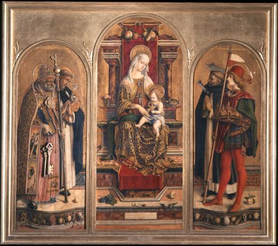 Camerino triptichon (Szent Domenico triptichonja) alkotó: Carlo Crivelli