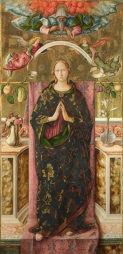 A Szeplőtelen Fogantatás. 1492 alkotó: Carlo Crivelli