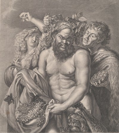 Bacchus egy Bacchante és egy faun kíséretében, 1768 alkotó: Carlo Faucci