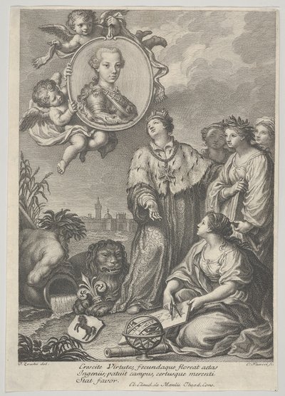 Lipót leendő római császár portréja, mint Ausztria főhercege és..., kb. 1760-67. alkotó: Carlo Faucci