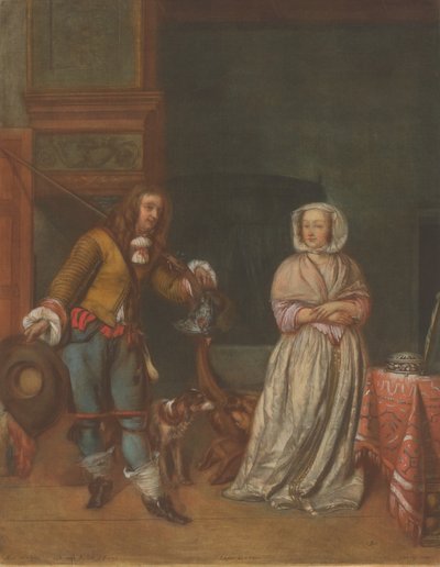 Huntsman látogatás egy hölgynél, 17831786. alkotó: Carlo Lasinio