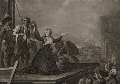 Madame Élisabeth de France, a király nővére, 1794. május 10-én a giljotin előtt, kb. 1795 alkotó: Carlo Lasinio