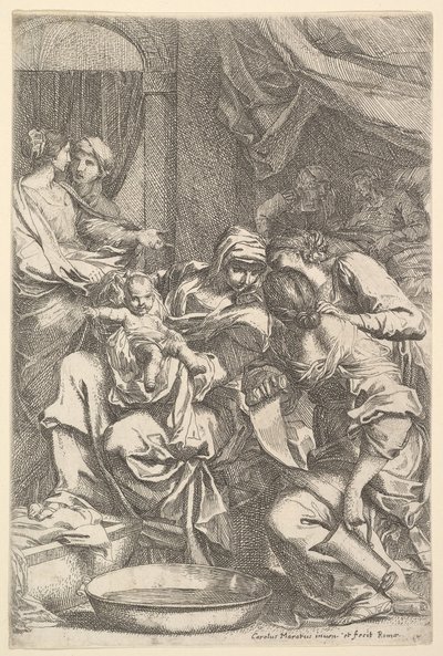 A Szűz születése. alkotó: Carlo Maratta or Maratti