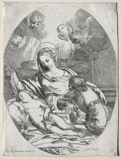 Madonna és gyermeke a Magdolnával alkotó: Carlo Maratti