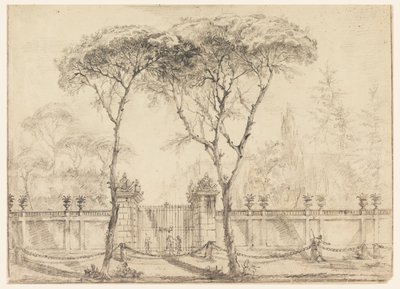 Egy villa kapujában alkotó: Carlo Marchionni