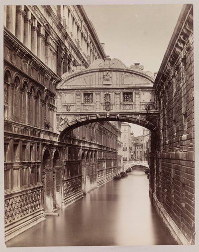 Velence. A Ponte della Pagliáról látott Ponte dei Sospiri (Sóhajok hídja) alkotó: Carlo Naya