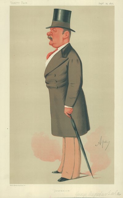 Mr George Augustus Sala, Újságírás, 1875. szeptember 25., Vanity Fair rajzfilm alkotó: Carlo Pellegrini