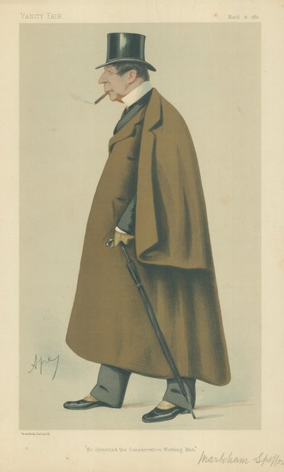 Markham Spofforth, Ő találta fel a Konzervatív Dolgozó Embert, 1880. március 20., Vanity Fair rajzfilm alkotó: Carlo Pellegrini