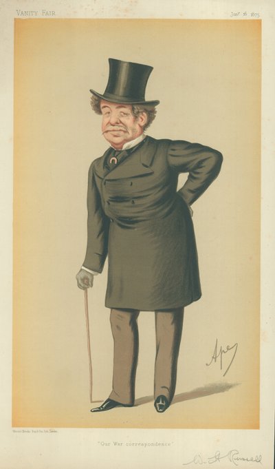 William Howard Russell úr, háborús levelezésünk, 1875. január 16., Vanity Fair karikatúra alkotó: Carlo Pellegrini
